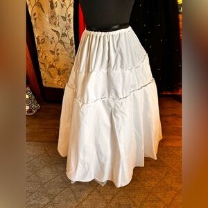 Classic White Tiered Maxi Skirt